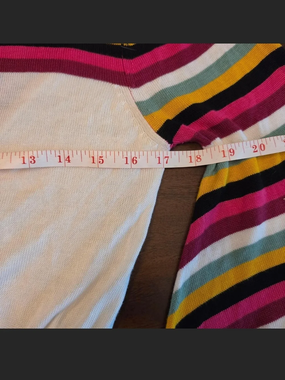 Tulle Anthropologie Striped Cropped Cardigan Sweater Multi-Color V-Neck Boho
